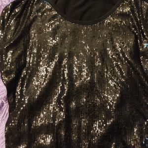 COPY - Suzy Shier xl black sequined tee